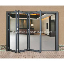 Double vitrage en aluminium Porte pliante / bifoldée / porte rabattable en aluminium